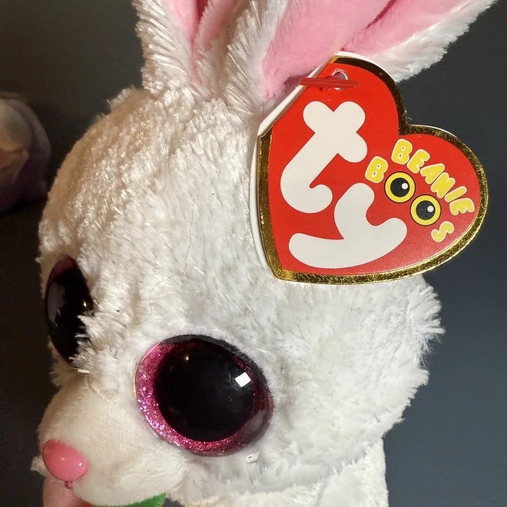 Ty Beanie Boo's Wilma & Brunch Lot of‎ 2 & 1 Basket Beanie April Bunny